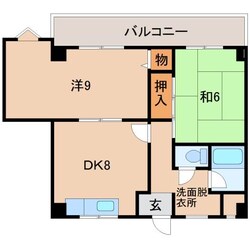 リベラルパレス新留の物件間取画像